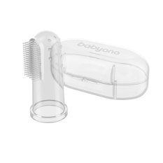 BABYONO Brosse à dents doigt avec étui transparent