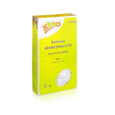 KIKKO Pelenkák pamut nagy súlyú Lux 70x70 (10 db) - fehér