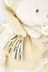 Doudou Coffret cadeau Ours polaire en peluche avec anneau 30 cm beige