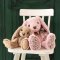 Doudou Histoire d'Ours Ami en peluche Lapin rose 50 cm