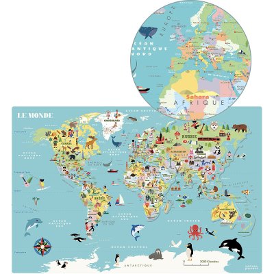 Vilac Carte Magnétique du Monde Ingela