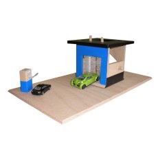 Houten autowasstraat