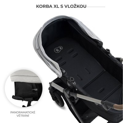 KINDERKRAFT Kombikinderwagen 3in1 Moov 2 XL Air Grey