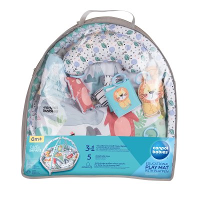 CANPOL BABIES Kocyk edukacyjny z kojcem Safari 0m+