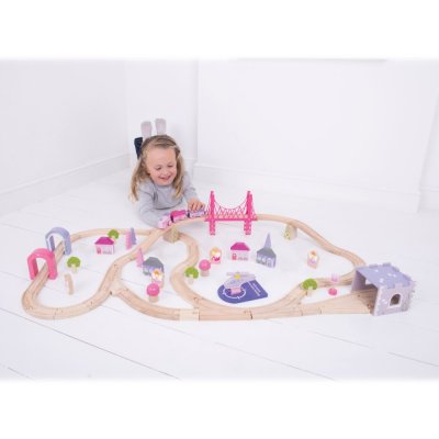 Bigjigs Rail Drewniana duża kolejka księżniczki