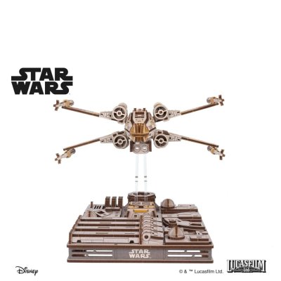 Ugears 3D mechanisches Holzpuzzle Star Wars Luke Skywalker X-Wing Sternenjäger