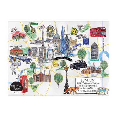 Puzzle Galison mapa Londynu 1000 elementów