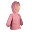 Geaca de iarna softshell pentru copii cu miel Monkey Mum® - Piele de oaie roz, clasa a II-a - 98/104