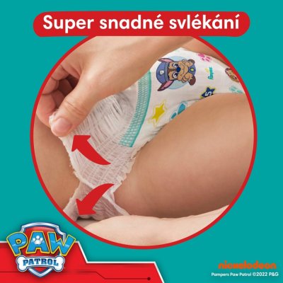 PAMPERS Pleny kalhotkové Active Baby Pants Paw Patrol vel. 5 (12-17 kg) 132 ks