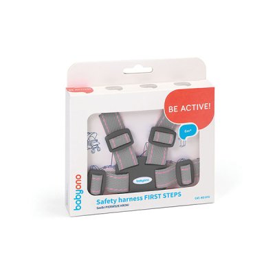 BABYONO Cinture di sicurezza per bambini - grigie 6m+