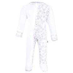 Pajacyk cienki DRUK Outlast® - białe kwiatki