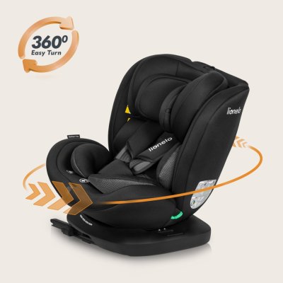 LIONELO Bilbarnstol Bastiaan i-Size (40-150 cm) Black Carbon