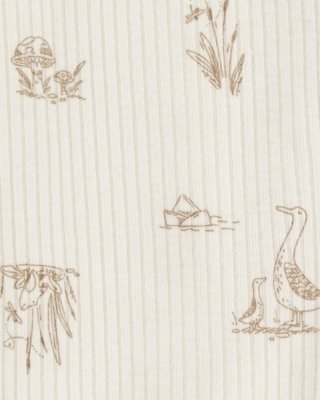 Kombinezon zapinany na suwak CARTER'S Sleep&Play Ivory Goose neutralny 3m/rozmiar. 62