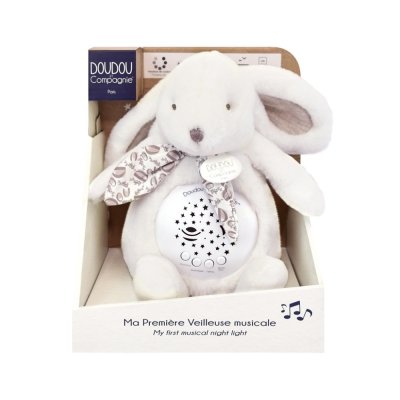 Doudou Caixa de Música com Projeção Coelho Branco