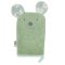 EKO Toallita de algodón con orejas Oso Verde oliva 20x15 cm