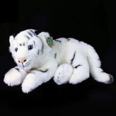 Rappa Plyschtiger vit liggande 36 cm ECO-FRIENDLY
