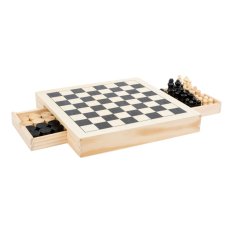 small foot Kompaktes Schachspiel 3in1 aus Holz