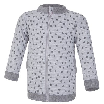 Bluza podszyta LESK Outlast® - szary melanż szary groszek/różowy baby