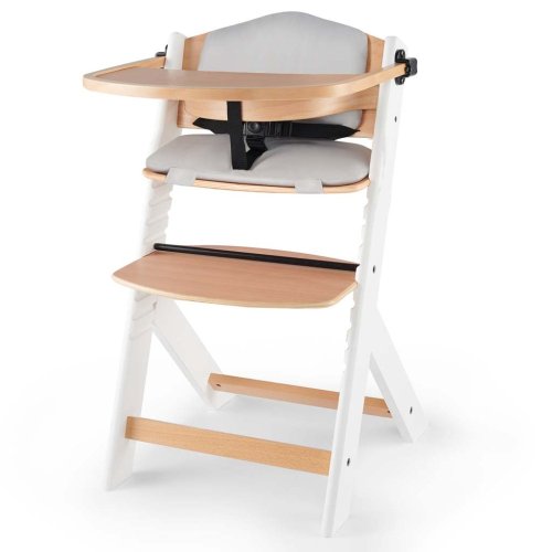 KINDERKRAFT Blagovaonska stolica Enock s podstavom Bijela drvena, Premium