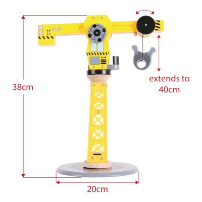Bigjigs Rail Kran und Baumaschinen