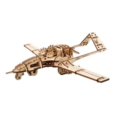 Puzzle mécanique en bois 3D Ugears Drone de combat Bayraktar TB2
