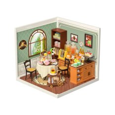 Puzzle 3D en bois RoboTime - Maison miniature - Salon de thé