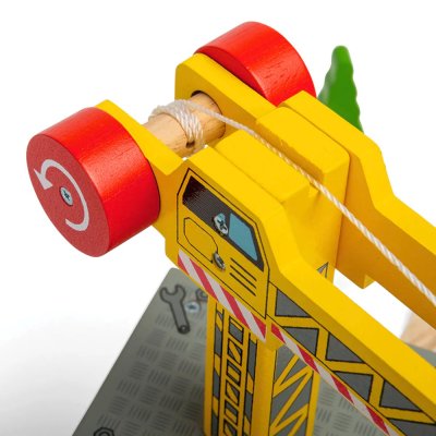 Bigjigs Rail Grúa Grande Amarilla