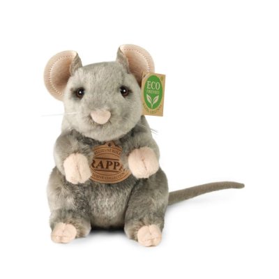 Rappa Plush mouse sitting 16 cm ECO-FRIENDLY