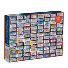 Galison Number Plate Collage Puzzle 1000 pieces
