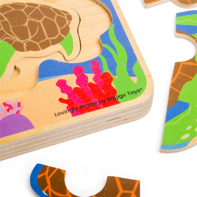 Bigjigs Toys Puzzle Cykl życia żółwia