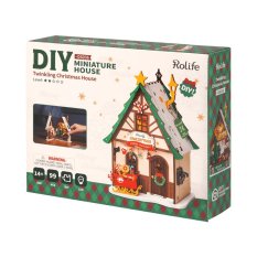 RoboTime Miniatura domečku Svítící vánoční dům