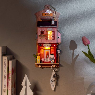 RoboTime Miniatura de casa para pendurar Agência de correios