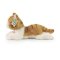 Rappa Gato de peluche tumbado marrón y blanco 20 cm ECO-FRIENDLY