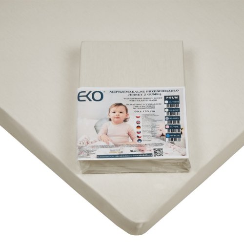 EKO Sheet waterproof with rubber jersey beige 120x60 cm