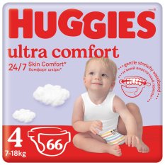 HUGGIES® Pleny jednorázové Ultra Comfort Mega 4 (7-18 kg) 66 ks