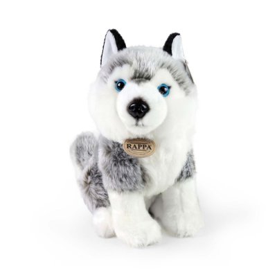 Rappa Câine de pluș husky așezat 30 cm ECO-FRIENDLY