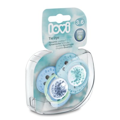 LOVI Silikon Schnuller Dynamisch Tie Dye 3-6m 2Stk Mädchen