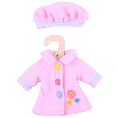 Bigjigs Toys Pink Coat with Buttons for 28cm Doll