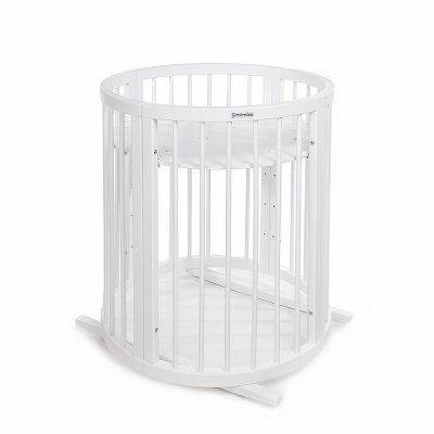 MIMIKO Round 9in1 Mitwachsendes Kinderbett rund weiß