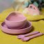 PETITE&MARS Dining set silicone TAKE&MATCH 3 pcs Dusty Pink 6m+