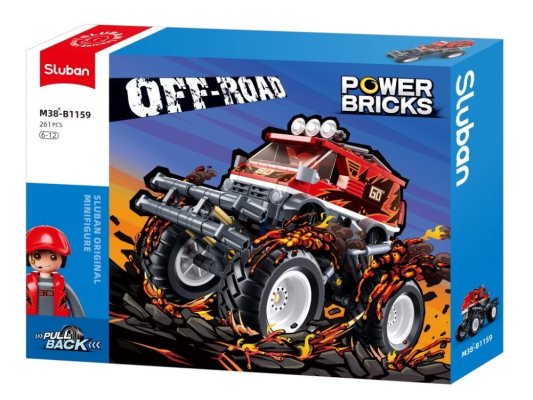 Sluban Power Bricks Off-Road GO Rouge à rétrofriction