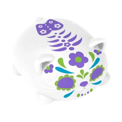 Schylling NeeDoh Squeeze Sugar Skull cat glow in the dark