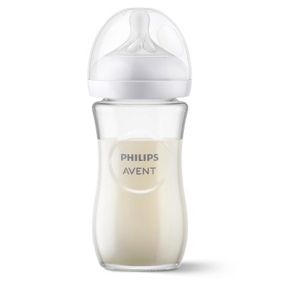 Flacone in vetro Philips AVENT Natural Response da 240 ml, 1m+