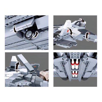 Sluban Model Bricks M38-B0986 Avion de chasse à réaction Su-57 2 en 1