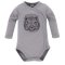 PINOKIO Body z długim rękawem na zatrzaski Le Tigre grey rozm. 62
