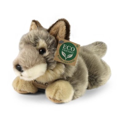 Rappa Plush wolf lying 20 cm ECO-FRIENDLY