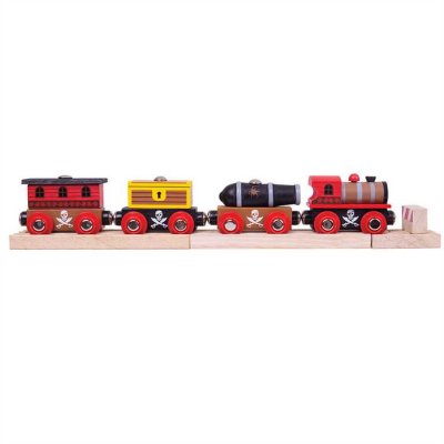 Bigjigs Rail Pociąg Piracki + 3 tory