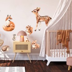 Samolepky na stenu detské - Lesné zvieratká