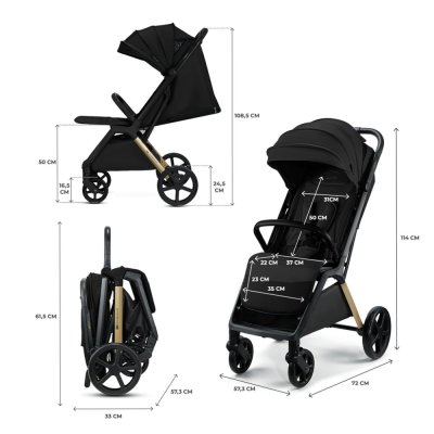 KINDERKRAFT Cărucior sport Loom Black