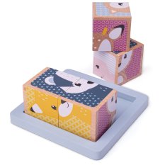 Bigjigs Baby Lesene kocke Woodland